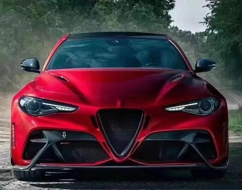 Giulia Refitted and Upgraded GTAM Large Surrounding Front bar Rear bar Side Skirt Tail Wing Leaf Plate